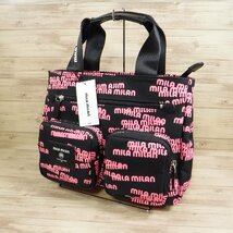 BB676 ミラ・ミラン mila milan 定価15400円 新品 ドライビング トートバッグ 撥水加工 ピンク 黒 スピーガ 258521 ユニセックス_画像2