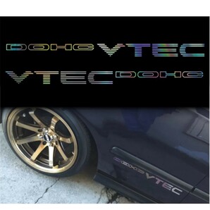 DOHC VTEC☆ステッカー【ネオクローム】シビック EG6 EK9 EFの画像1