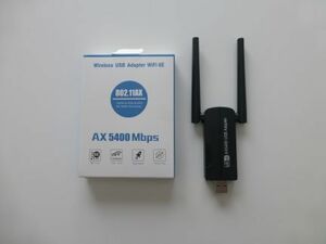 無線lan子機WiFi6 USB3,0 無線lanカード、2.4GHz/5GHz/6GHz トライバンド MU-MIMO対応　Windows10/Windows11対応