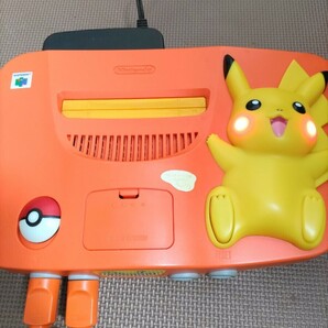 ピカチュウ NINTENDO 64 本体 オレンジ ＆ イエロー コントローラー ピカチュウオレンジ Nintendo64 ニンテンドー64 ロクヨン Pokemon N64 の画像4