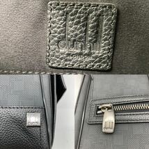 【極美品】dunhill ダンヒル メンズ ショルダーバッグ メッセンジャーバッグ D8 ディーエイト 斜め掛け クロスボディー PVC フラップ 黒_画像10