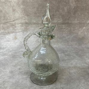 KOKUSAIDAI GLASS 沖縄 琉球 ガラス レトロ 水差し デキャンタ テカンタ 水入れ 一輪挿し 花瓶にも 伝統工芸 お酒 ワインの画像2