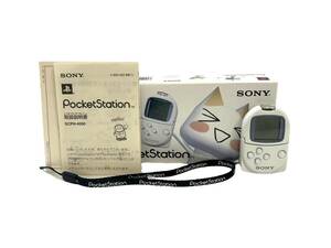 SONY/ソニー Pocket Station ポケットステーション SCPH-4000 ホワイト ストラップ/取説/ハガキ/箱付き 小型ゲーム機 現状品 (47403OT3)