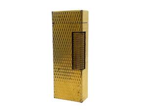 ②Dunhill/ダンヒル ローラーガスライター ゴールドカラー 金色 スイス製 喫煙具 煙草グッズ ヴィンテージ 現状品(47520OG3)