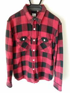  Flat Head block check flannel shirt size 40