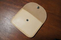 ヌメ革製 シンプル 大きいカード入れ 生成り BC6 コインケース 小銭入れ 財布 本革製 レザー 日本製 BOSSA メンズ マルチケース_画像3