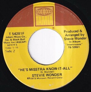 Stevie Wonder - Sir Duke / He's Misstra Know-It-All (B) N077