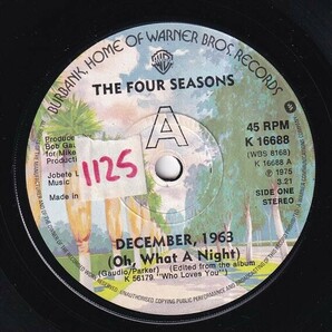 The Four Seasons - December, 1963 (Oh, What A Night) / Slip Away (A) N135の画像2