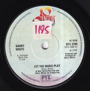 Barry White - Let The Music Play / Let The Music Play (Instrumental) (A) N178