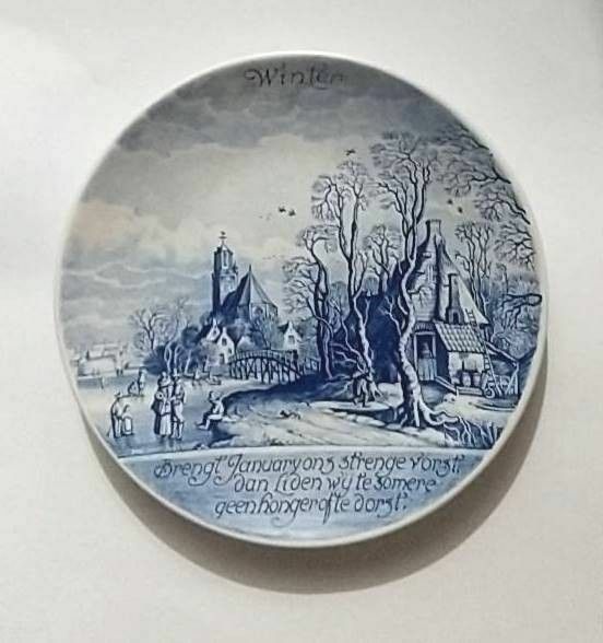 Delft デルフト焼き 飾り皿 オランダ　ビンテージ