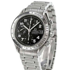 中古 オメガ OMEGA オメガ スピードマスター デイト 日本限定 3513.52 自動巻き 腕時計 ブランド メンズ ブラック 黒