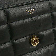 中古 セリーヌ ショルダー レディース ブランド CELINE マトラッセモノクローム チェーン 11127 3EPZ 38NO ブラック_画像9