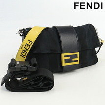 中古 フェンディ 斜め掛け ショルダーバッグ レディース ブランド FENDI ペカン バケット ナイロン 7VA472 ADMA F0R2A ブラック_画像1