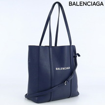 中古 バレンシアガ トートバッグ レディース ブランド BALENCIAGA エブリデイ XS トートバッグ カーフ 551810 D6W2N ネイビー_画像1