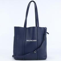 中古 バレンシアガ トートバッグ レディース ブランド BALENCIAGA エブリデイ XS トートバッグ カーフ 551810 D6W2N ネイビー_画像2