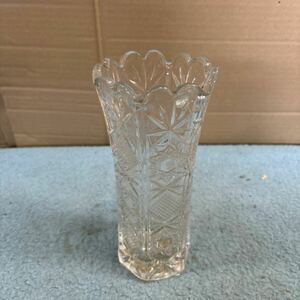  ваза crystal стекло ваза для цветов простой дизайн интерьер античный немного загрязнения есть 