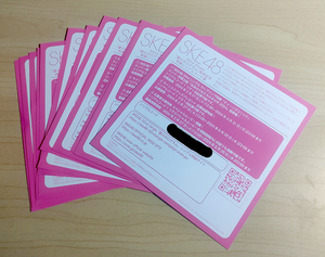SKE48 愛のホログラム ティーンズユニット投票券 シリアルコード未使用 13枚