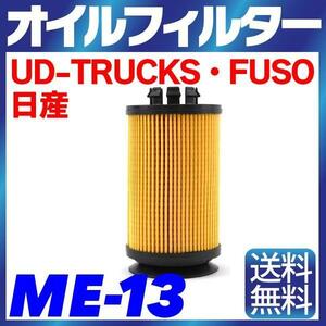 オイルフィルター ME-13 FUSO 日産 UD-TRUCKS キャンター、ローザ、NT450 アトラス