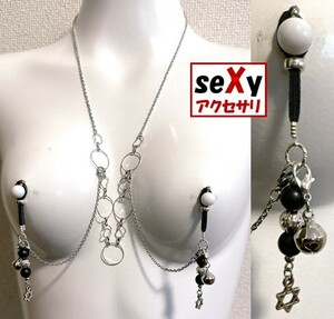 [ hand made ]seXy accessories * necklace & nipple charm SNN186