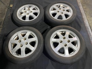  L150S ムーヴ 純正 アルミホイール 14×4.5J インセット45 155/65/R14 ブリヂストンタイヤ ☆引き取り歓迎☆千葉市若葉区から出品☆