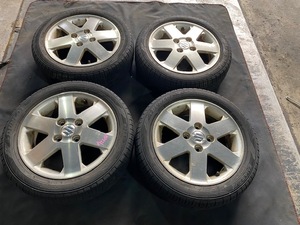 MH21S ワゴンR 純正 ENKEI アルミホイール 14×4.5J オフセット50 165/55/R14 ダンロップタイヤ ☆引き取り歓迎☆千葉市若葉区から出品☆