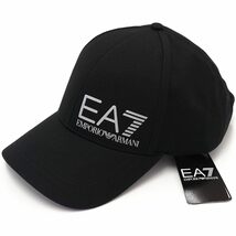 [新品]EA7 エンポリオ アルマーニ【S (日本M)】国内正規品 シルバーロゴ ベースボールキャップ 帽子 艷やかなラバーロゴ EMPORIO ARMANI_画像10