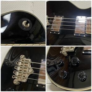 即決☆ Burny LPB-65 CUSTOM ブラック バーニー エレキベース レスポール カスタム Les Paul BASS FGシリアル ビンテージ 【現状品】の画像9