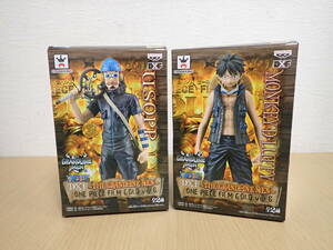 「603151/S4D」C.まとめて2点 ワンピース DXF THE GRANDLINE MEN FILM GOLD ルフィ ウソップ フィギュア vol.6 バンプレスト 元箱