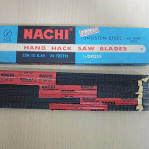 「603241/T2B」 NACHI ナチ HAND HACK SAW BLADES 250×12×0.64 24T 72枚入＋12本 経年保管品 中古 現状品 元箱付の画像2