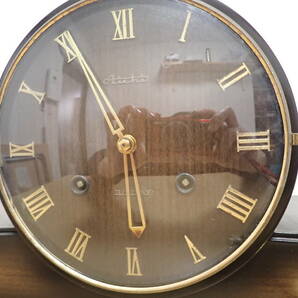 「6033/S2A」愛知時計電機 AICHITOKEI ゼンマイ式置き時計 NO.3018 クロック 30DAY 昭和レトロ アンティーク ジャンクの画像2