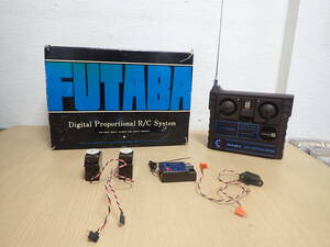 [6034/S5B]②. leaf electron FUTABA Futaba FP-2GA Propo set 2CHANNEL R/C original box made in Japan FP-S12 SERVO IC Junk 