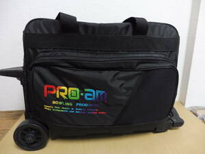 [6035/T7B]ABSbo- ring bag PRO-ambo- ring gear 2 piece for Cart bowling bag carry bag with casters . used present condition goods 