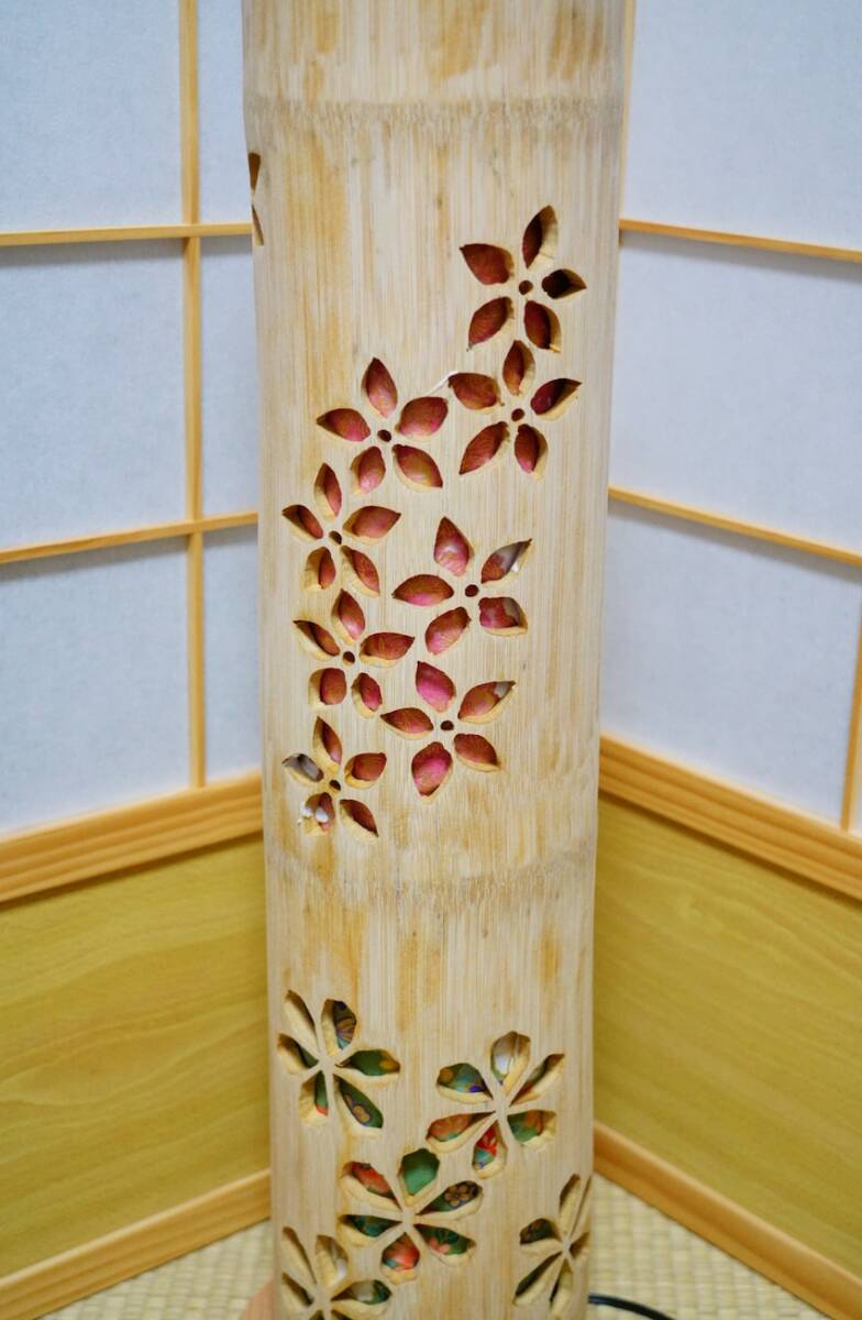 ◆両面彫◆竹灯り・竹あかり・竹灯籠 ~~ 癒しの灯り 華衣ライン★華々花★~~ ◆両面彫◆竹灯り・竹あかり・竹灯籠 ~~ 癒しの灯り 華衣ライン★華々花★~~