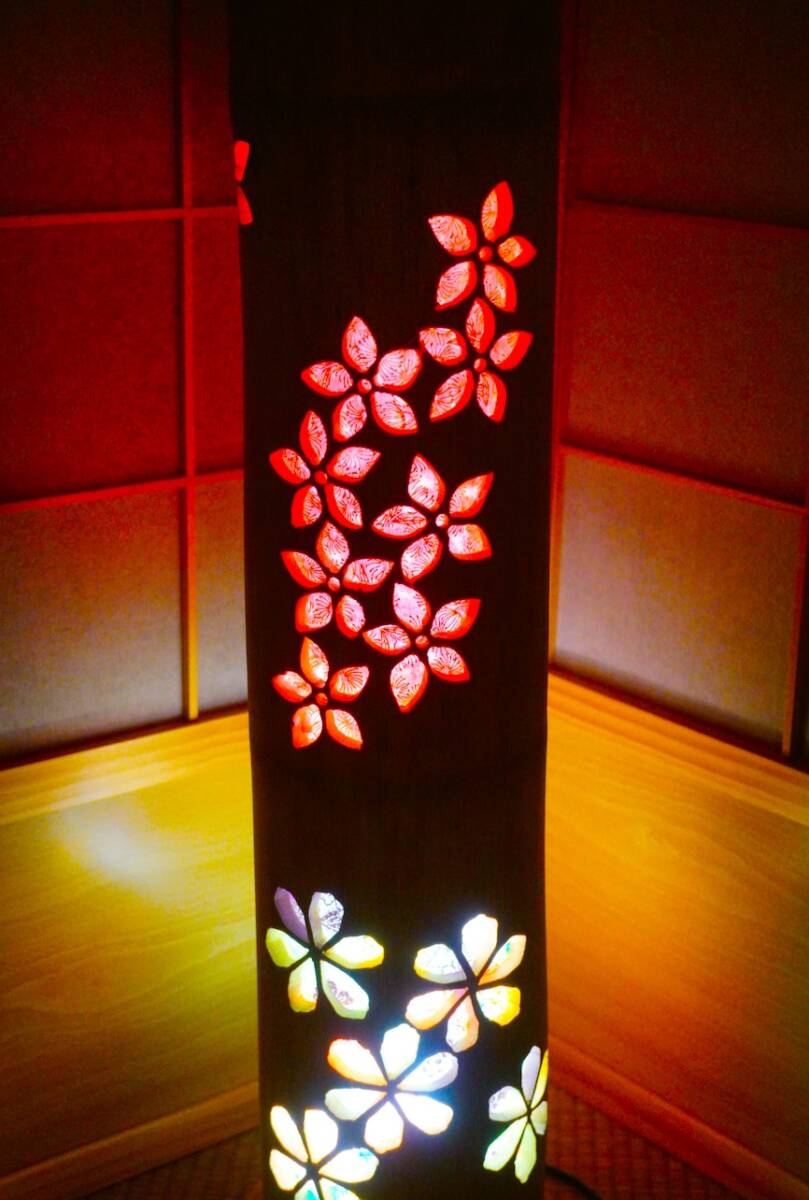 ◆両面彫◆竹灯り・竹あかり・竹灯籠 ~~ 癒しの灯り 華衣ライン★華々花★~~ ◆両面彫◆竹灯り・竹あかり・竹灯籠 ~~ 癒しの灯り 華衣ライン★華々花★~~