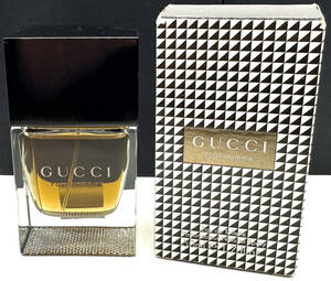 * Gucci perfume *GUCCI Pour Homme EDT Natural Spray 50ml * exhibition USED/ remainder amount approximately 98%* approximately 49ml ground under cold . warehouse storage / super ultra rare super popular * records out of production / hard-to-find 