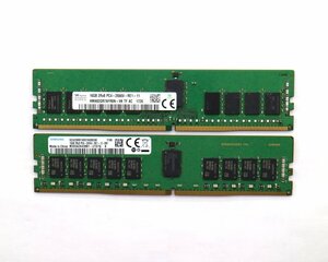 ◇SK hynix/Samsung 16GBx2枚セット32GB分 PC4-2666V-R DDR4 Registered ECC 2Rx8 動作確認済 ハイエンドワークステーション/サーバー対応