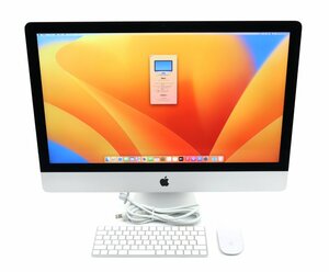 Apple iMac Retina 5K 27インチ 2017 Core i5-7500 3.4GHz 32GB 1TB(APPLE HDD)+32GB(APPLE SSD) FusionDrive仕様 Radeon Pro 570 Ventura
