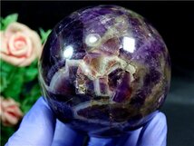 天然～愛の守護石～夢幻紫水晶アメジスト丸玉178G1-57G15D_画像2