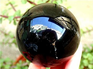 AAA級【魔除け】天然モリオン黒水晶丸玉178C1-42C24Z