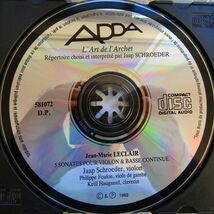 【ADDA】ルクレール「ヴァイオリン・ソナタ集」ヤープ・シュローダー　1988年_画像3