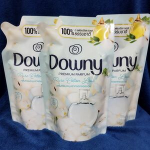 ダウニー 柔軟剤 ピュアコットンラブ 490ml詰め替え３袋 Downy 濃縮タイプ 詰替用 アジアンダウニー