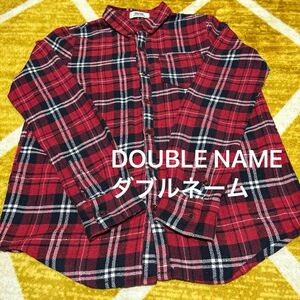 DOUBLE NAME ダブルネーム 長袖 チェックシャツ