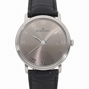  Blancpain vi rure Ultra тонкий серый 6651-1504-55B мужской б/у бесплатная доставка наручные часы [PD]