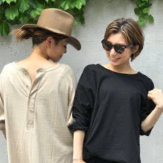 美品○Americana アメリカーナ○長袖 バックヘンリー プルオーバー カットソー Tシャツ トップス アパルトモン AP STUDIO 取扱い