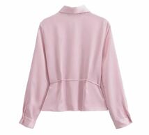 pink vintage ヴィンテージ レトロ リボン シャツ ブラウス トップス Mサイズ レディース★ZARA 好きな方に★2024 春新作 新品未使用★_画像2