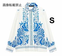 vintage ヴィンテージ レトロ 柄 シャツ ブラウス トップス Sサイズ レディース★ZARA 好きな方に★2024 S/S 春新作 新品未使用★_画像1