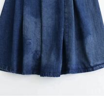 vintage ヴィンテージ レトロ デニム ロング フレアスカート ボトムス Sサイズ レディース★ZARA 好きな方に★2024 春新作 新品未使用★_画像6