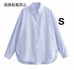 vintage ヴィンテージ レトロ ストライプ 柄 シャツ ブラウス トップス Sサイズ レディース★ZARA 好きな方に★2024 春新作 新品未使用★