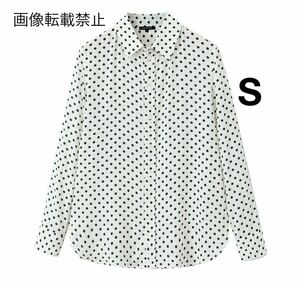 vintage ヴィンテージ レトロ ドット 水玉 シャツ ブラウス トップス Sサイズ レディース★ZARA 好きな方に★2024 春新作 新品未使用★