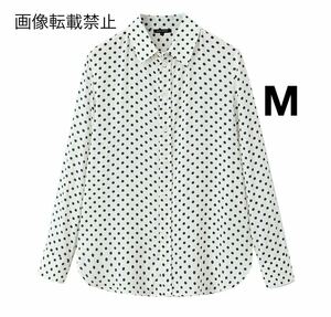 vintage ヴィンテージ レトロ ドット 水玉 シャツ ブラウス トップス Mサイズ レディース★ZARA 好きな方に★2024 春新作 新品未使用★